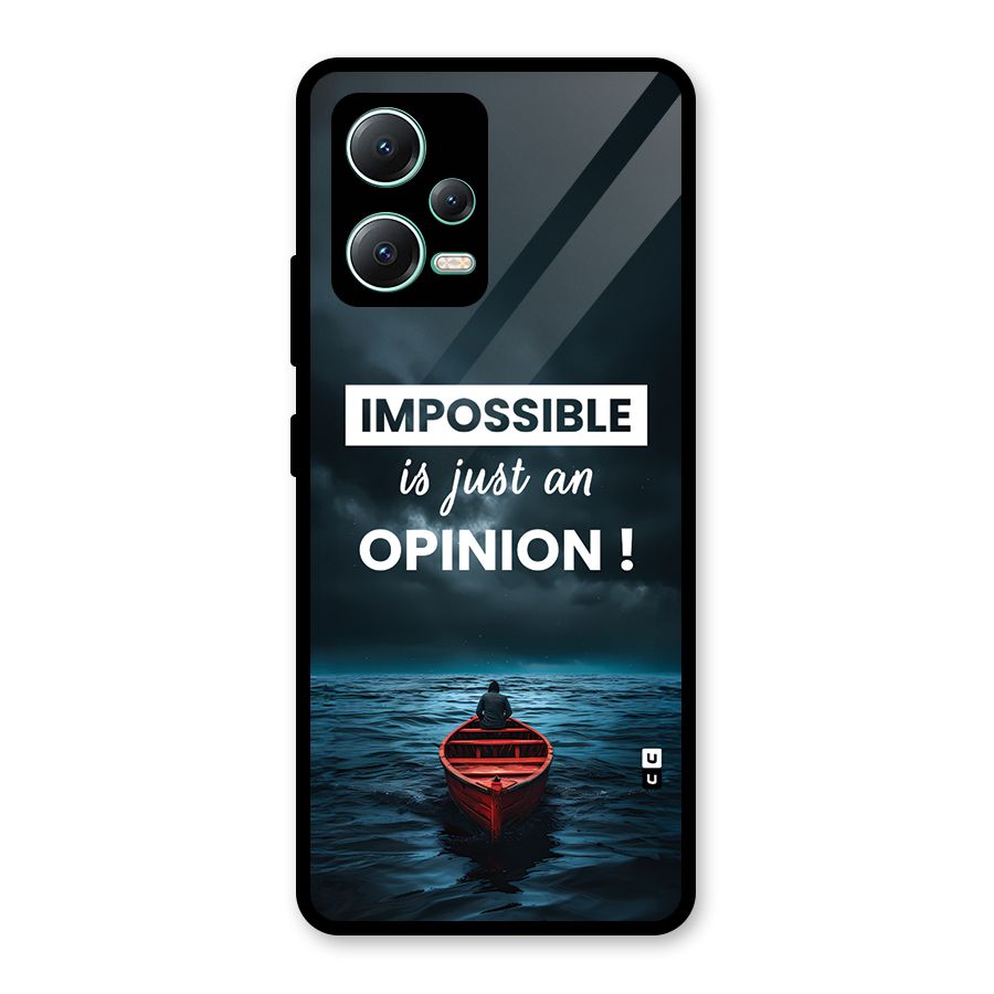 Just An Opinion Glass Back Case for Redmi Note 12 5G