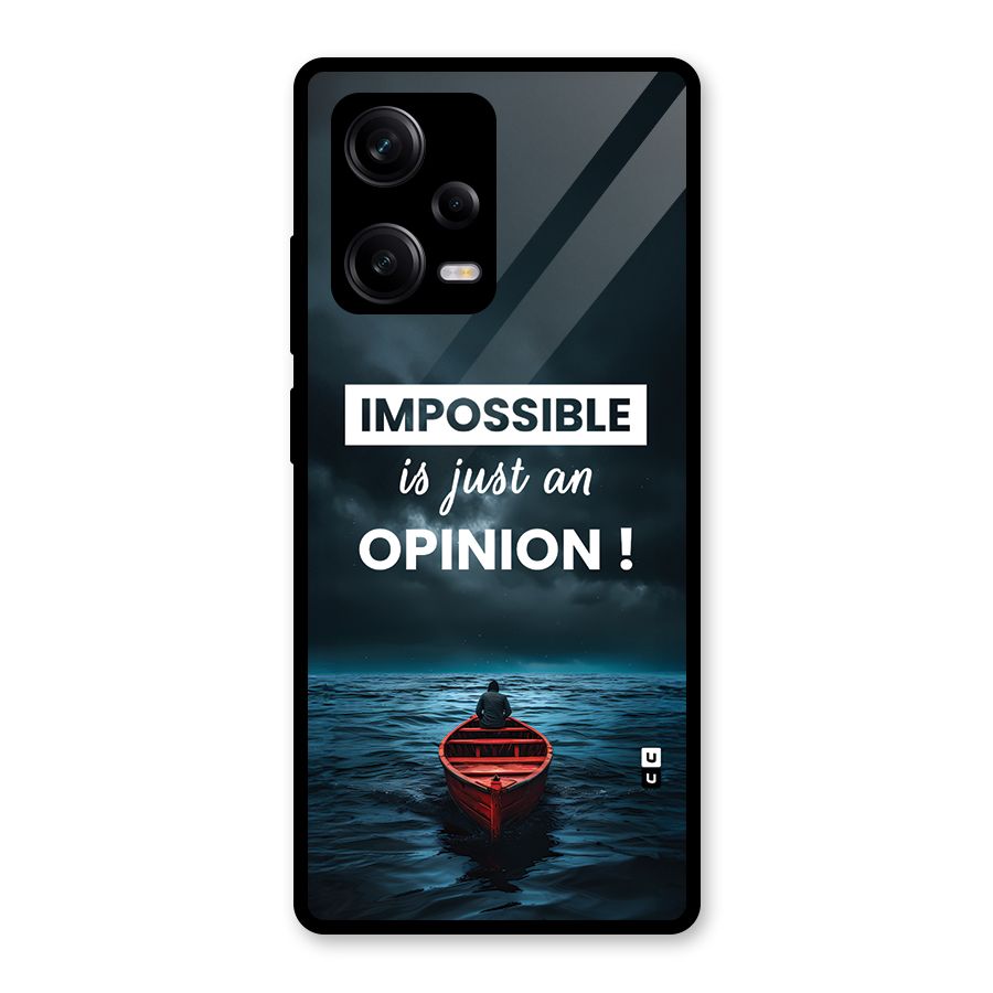 Just An Opinion Glass Back Case for Redmi Note 12 Pro