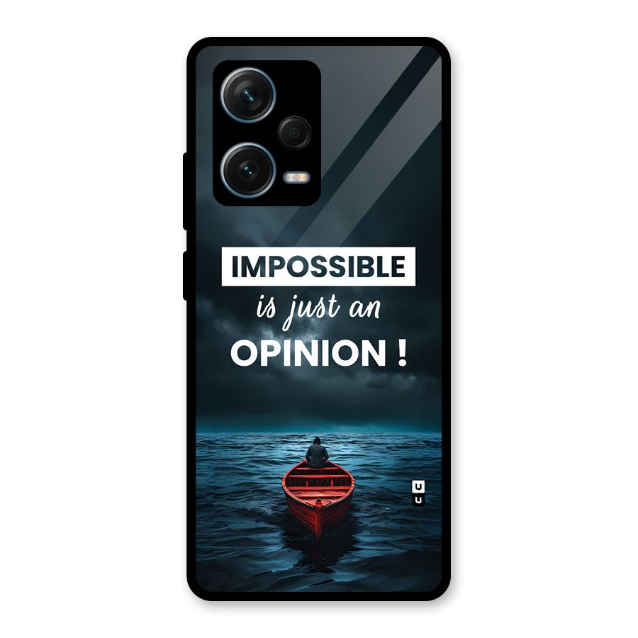 Just An Opinion Glass Back Case for Redmi Note 12 Pro Plus 5G
