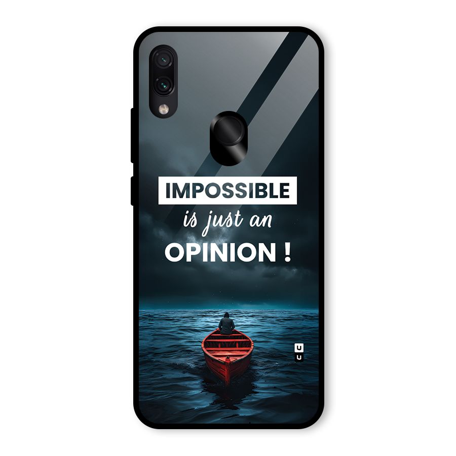 Just An Opinion Glass Back Case for Redmi Note 7 Pro