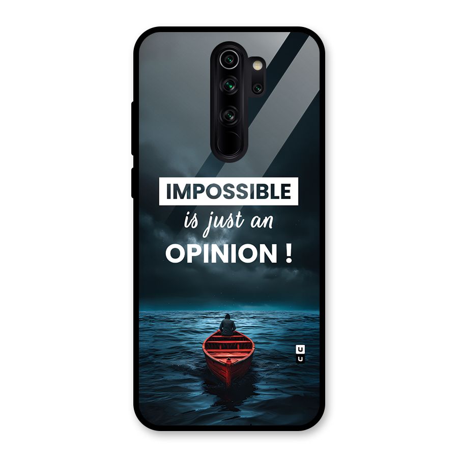 Just An Opinion Glass Back Case for Redmi Note 8 Pro