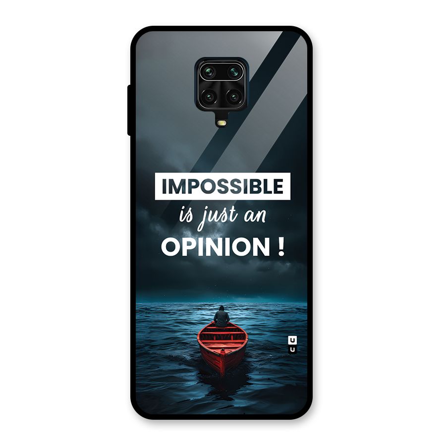 Just An Opinion Glass Back Case for Redmi Note 9 Pro