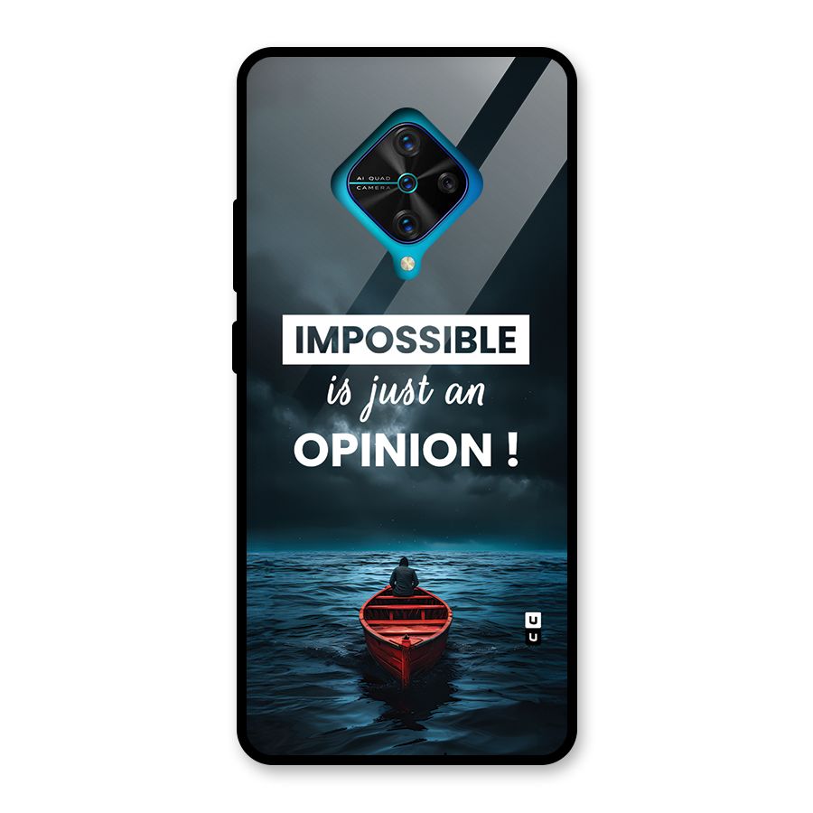 Just An Opinion Glass Back Case for Vivo S1 Pro