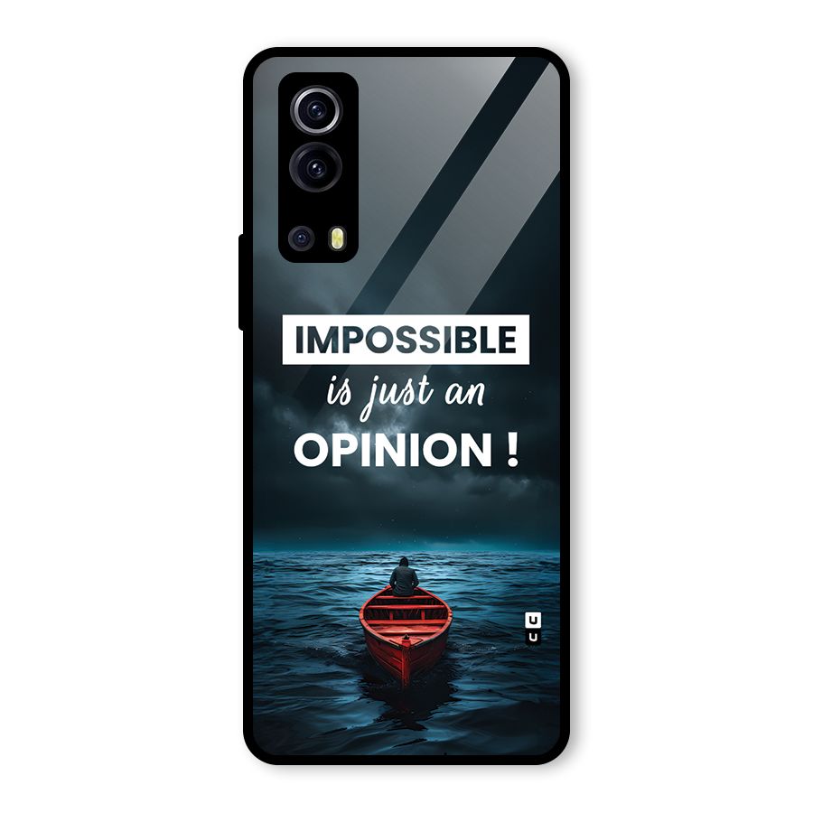 Just An Opinion Glass Back Case for Vivo iQOO Z3