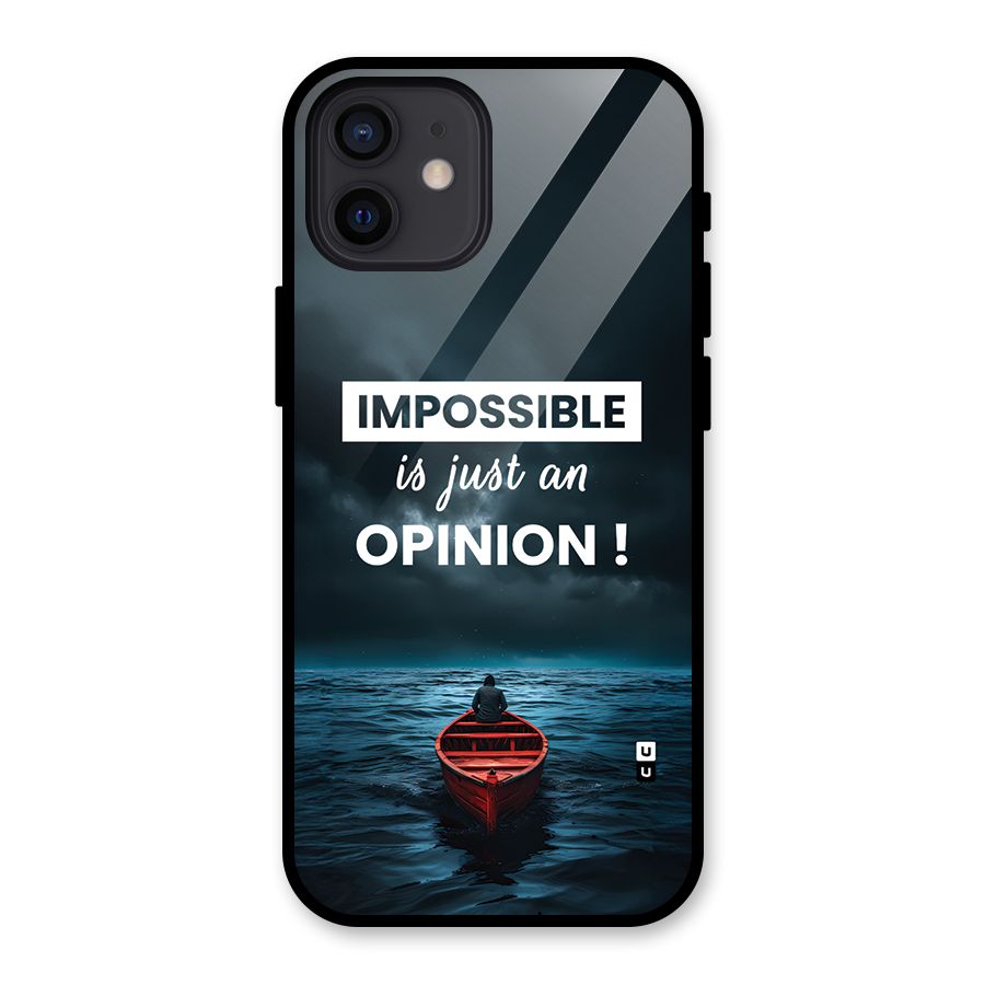 Just An Opinion Glass Back Case for iPhone 12