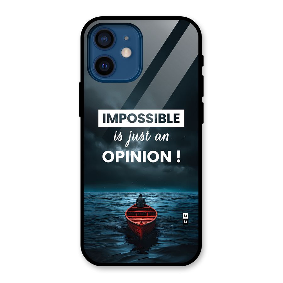 Just An Opinion Glass Back Case for iPhone 12 Mini