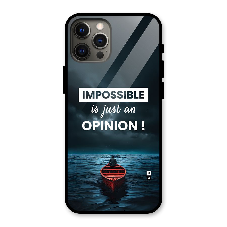 Just An Opinion Glass Back Case for iPhone 12 Pro Max