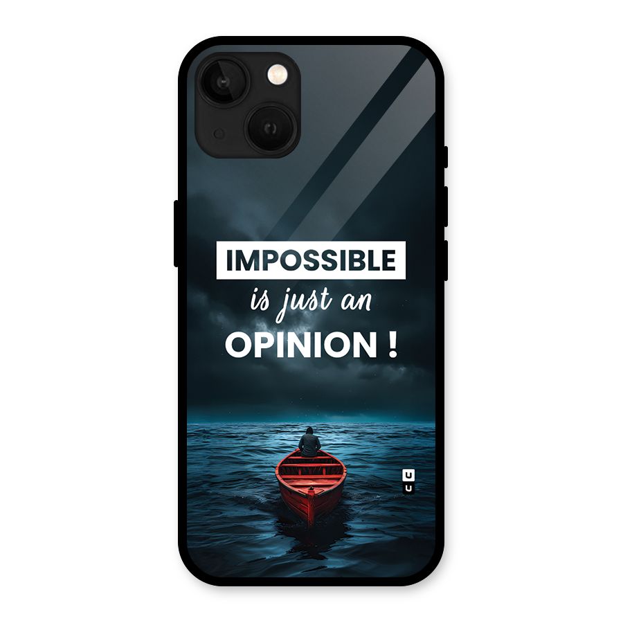 Just An Opinion Glass Back Case for iPhone 13