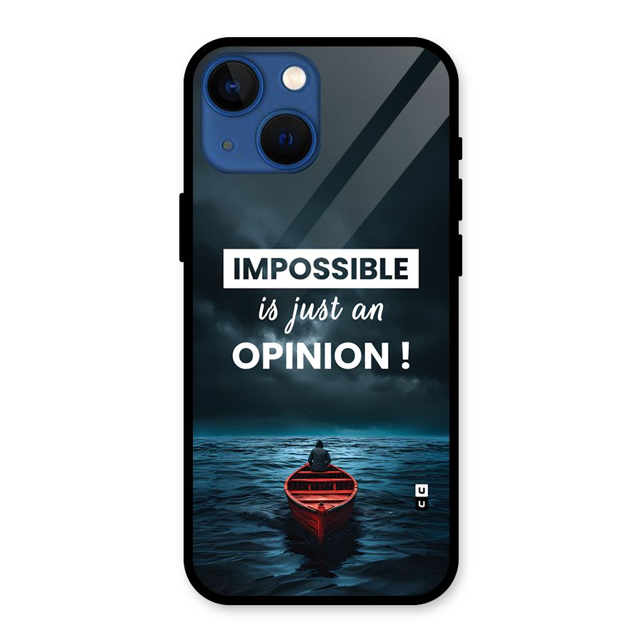 Just An Opinion Glass Back Case for iPhone 13 Mini