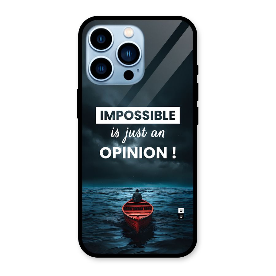 Just An Opinion Glass Back Case for iPhone 13 Pro