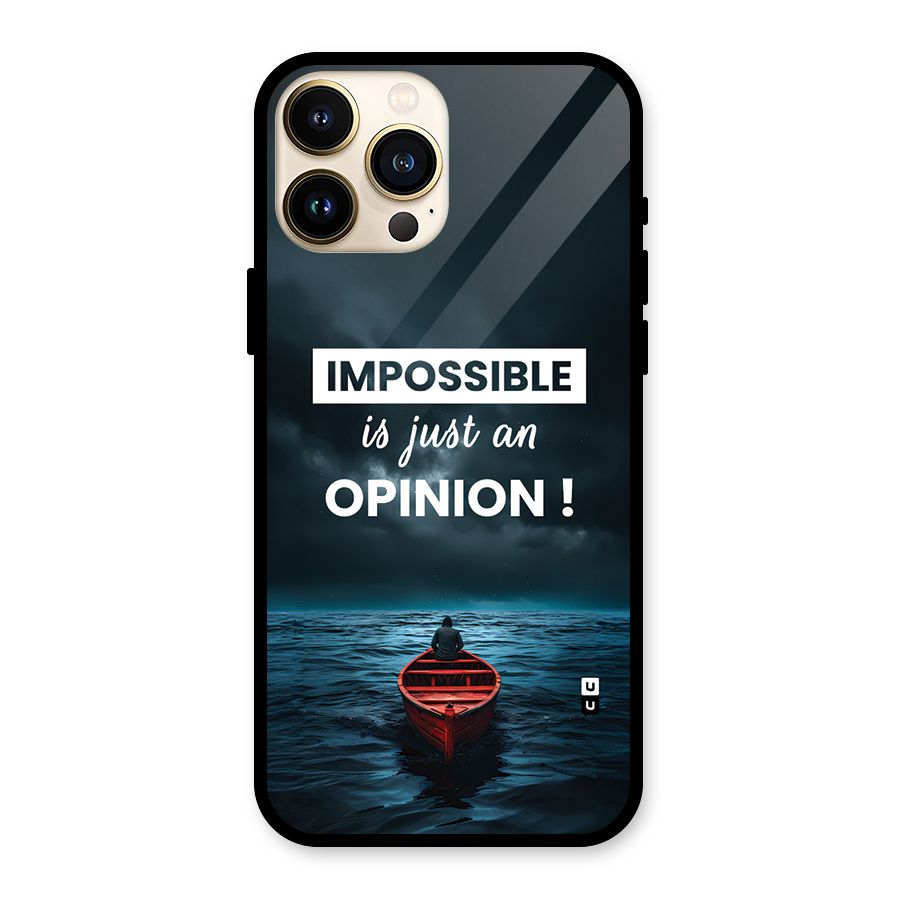 Just An Opinion Glass Back Case for iPhone 13 Pro Max