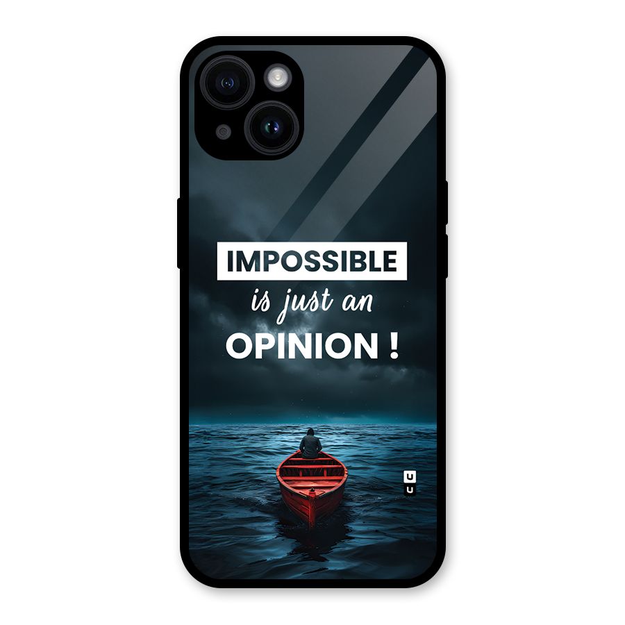 Just An Opinion Glass Back Case for iPhone 14