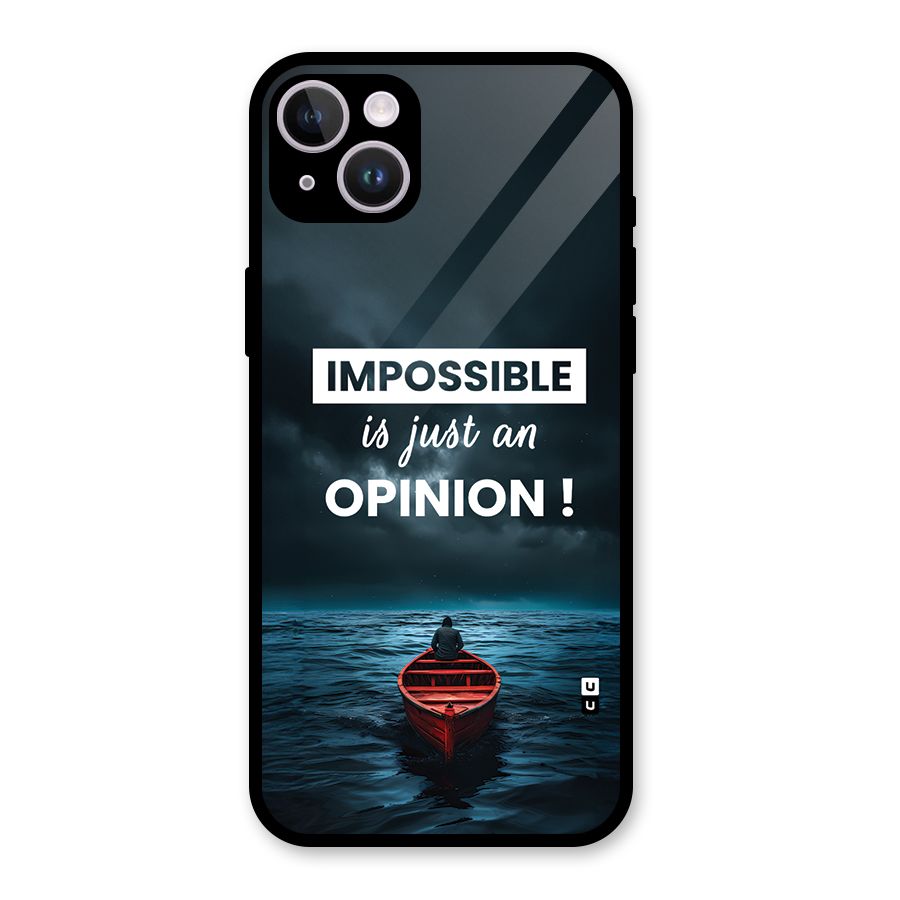 Just An Opinion Glass Back Case for iPhone 14 Plus