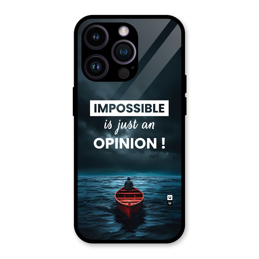 Just An Opinion Glass Back Case for iPhone 14 Pro