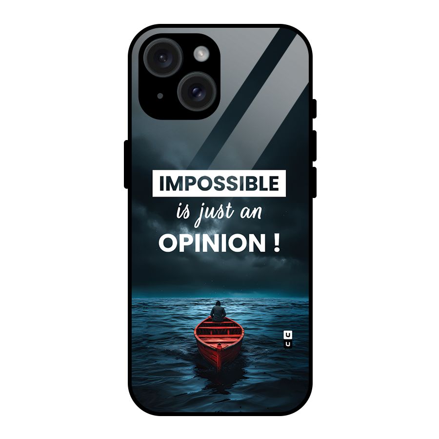 Just An Opinion Glass Back Case for iPhone 15