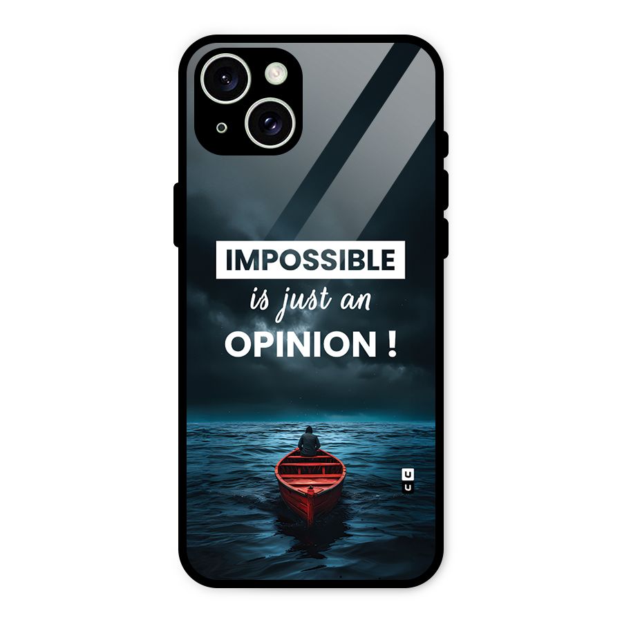 Just An Opinion Glass Back Case for iPhone 15 Plus