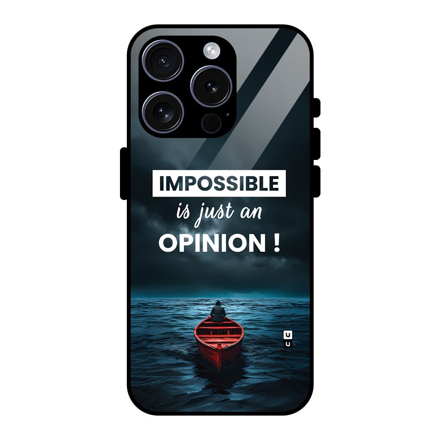 Just An Opinion Glass Back Case for iPhone 15 Pro