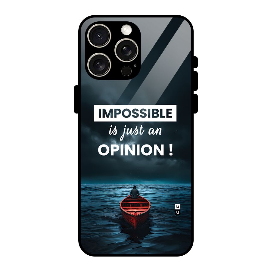 Just An Opinion Glass Back Case for iPhone 15 Pro Max