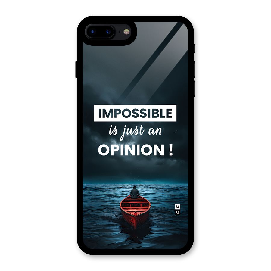 Just An Opinion Glass Back Case for iPhone 7 Plus
