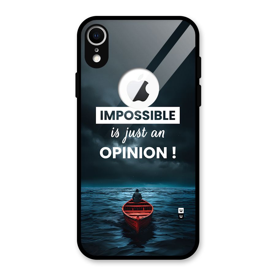 Just An Opinion Glass Back Case for iPhone XR Logo Cut