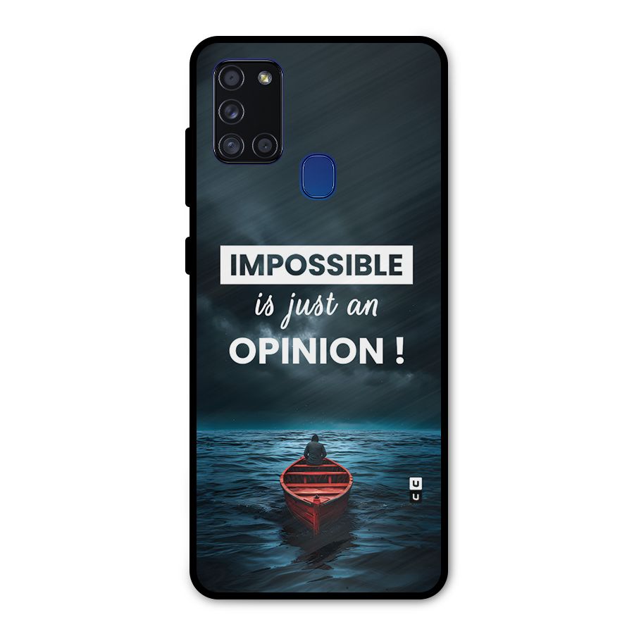 Just An Opinion Metal Back Case for Galaxy A21s