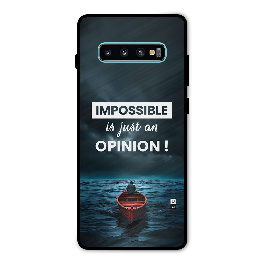 Just An Opinion Metal Back Case for Galaxy S10 Plus