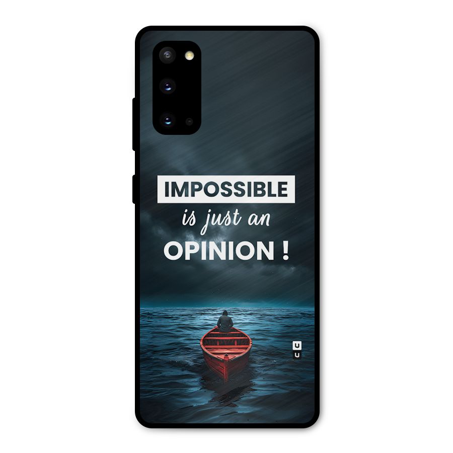 Just An Opinion Metal Back Case for Galaxy S20