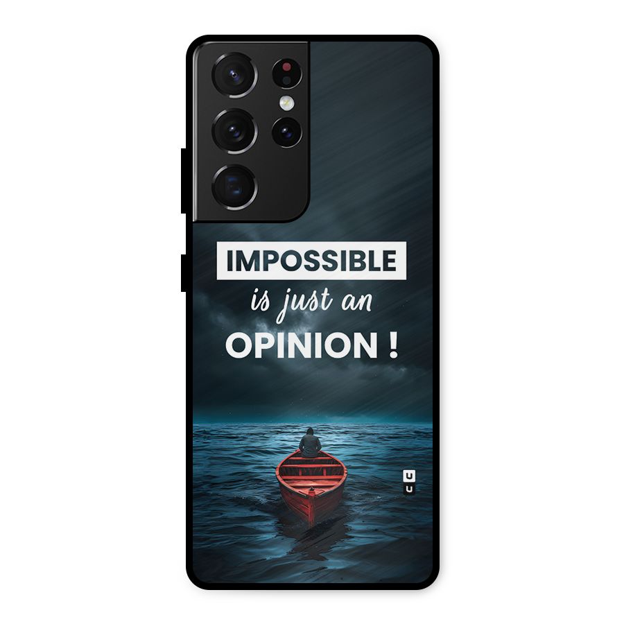 Just An Opinion Metal Back Case for Galaxy S21 Ultra 5G