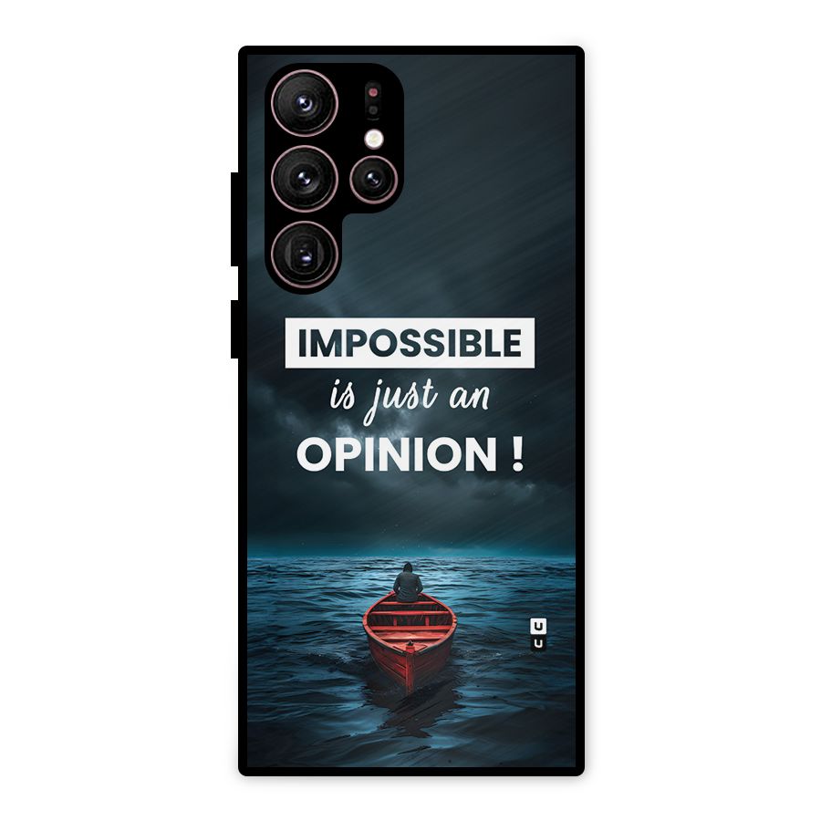 Just An Opinion Metal Back Case for Galaxy S22 Ultra 5G