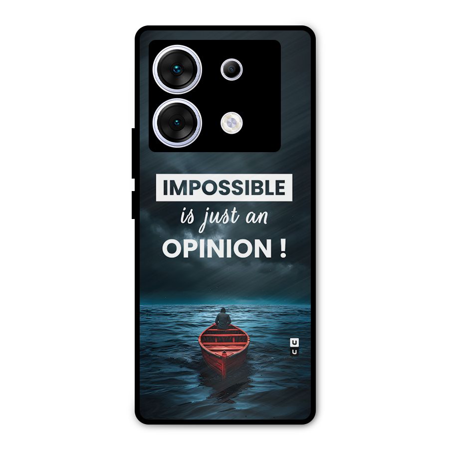 Just An Opinion Metal Back Case for Infinix Zero 30 5G