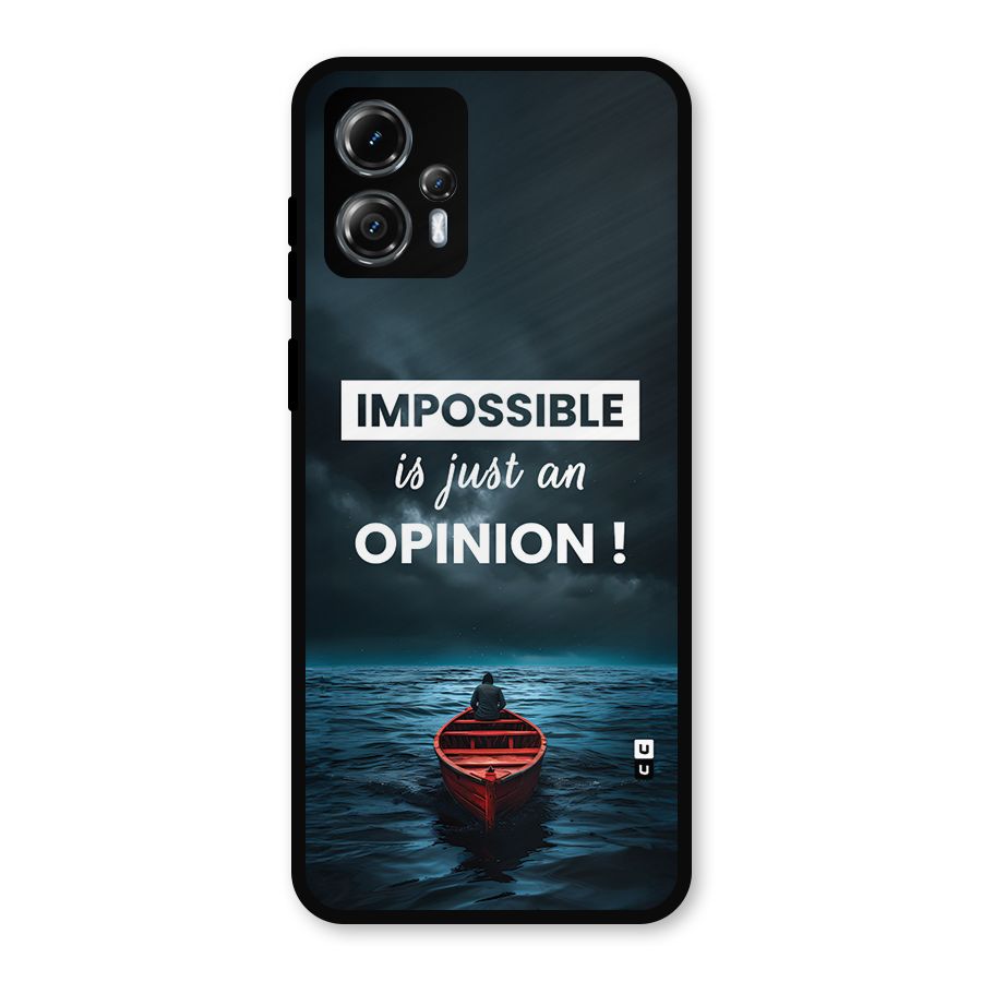Just An Opinion Metal Back Case for Moto G13