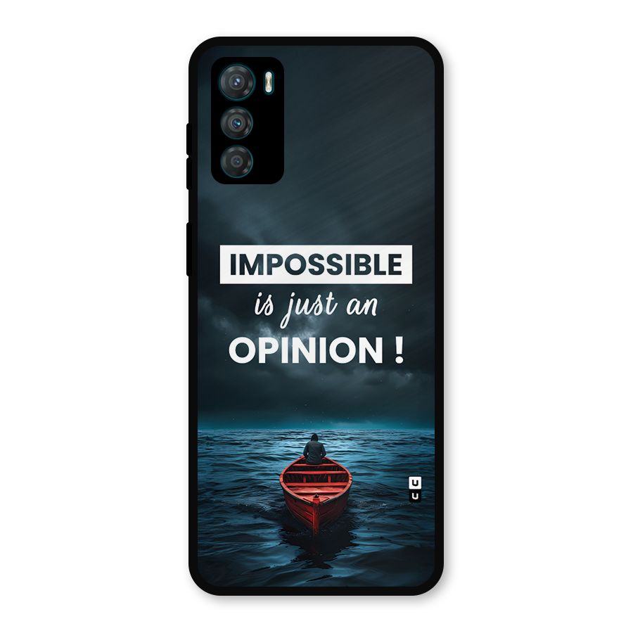 Just An Opinion Metal Back Case for Moto G42