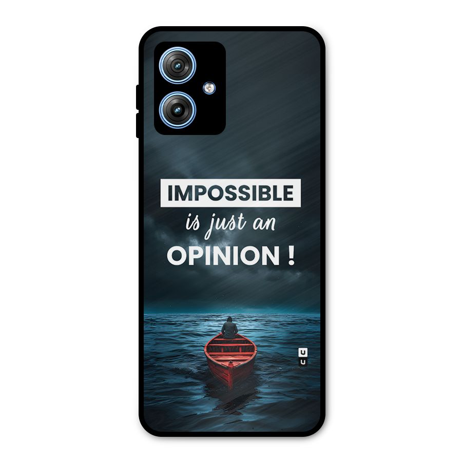 Just An Opinion Metal Back Case for Moto G54