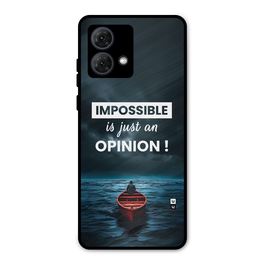 Just An Opinion Metal Back Case for Moto G84