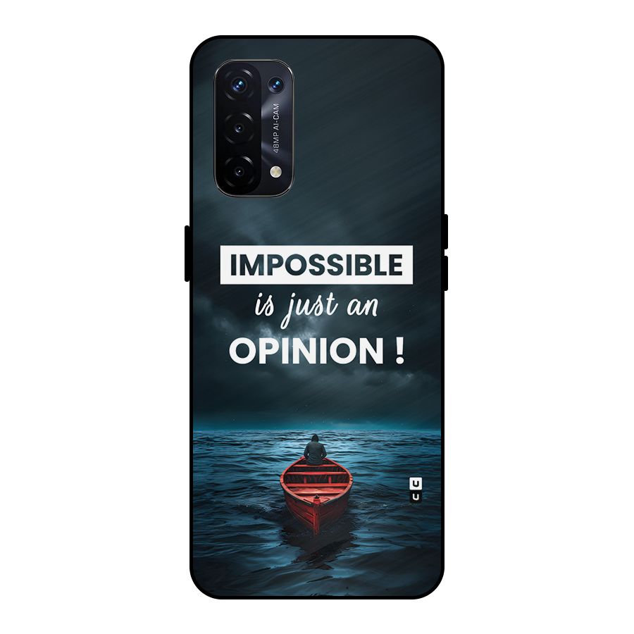 Just An Opinion Metal Back Case for Oppo A74 5G