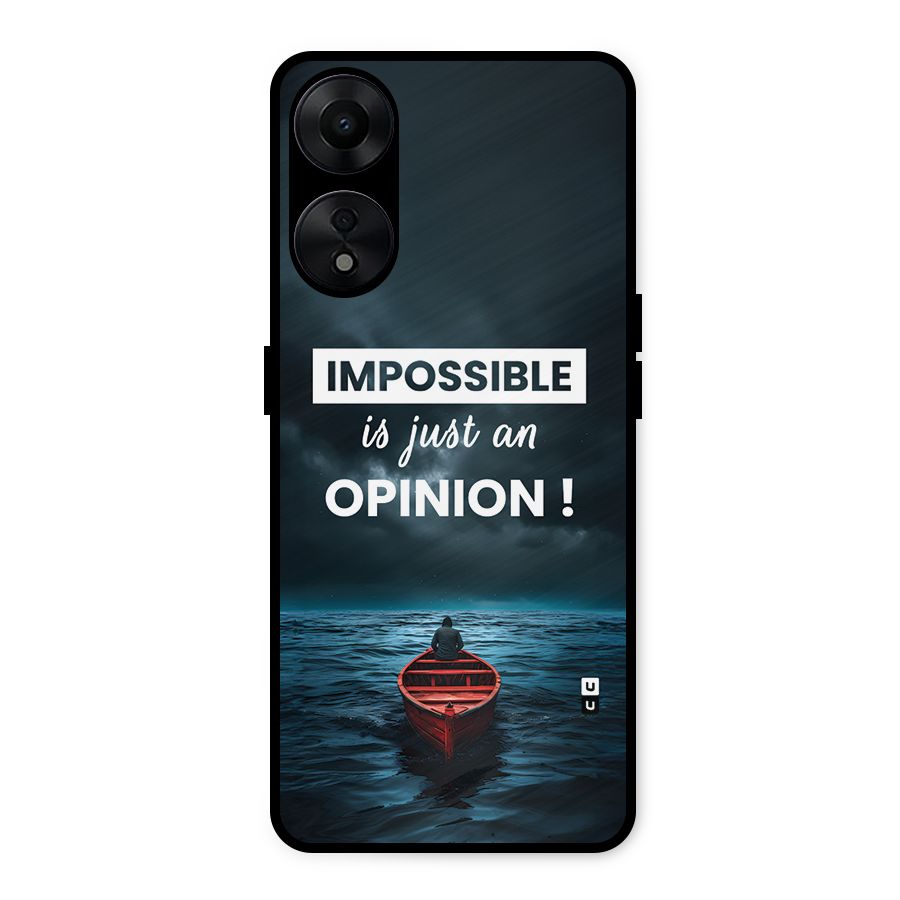 Just An Opinion Metal Back Case for Oppo A78 5G
