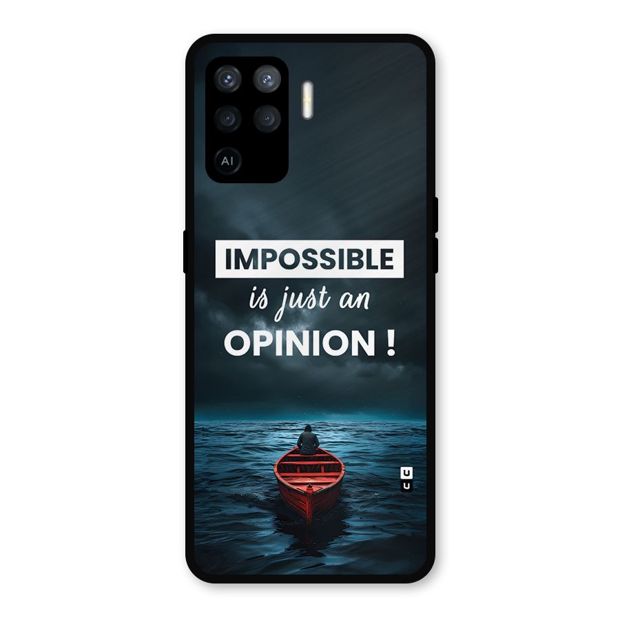 Just An Opinion Metal Back Case for Oppo F19 Pro