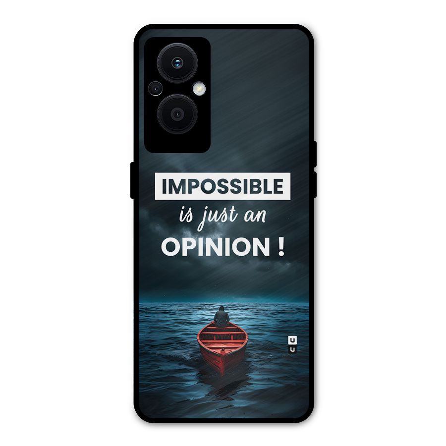 Just An Opinion Metal Back Case for Oppo F21 Pro 5G