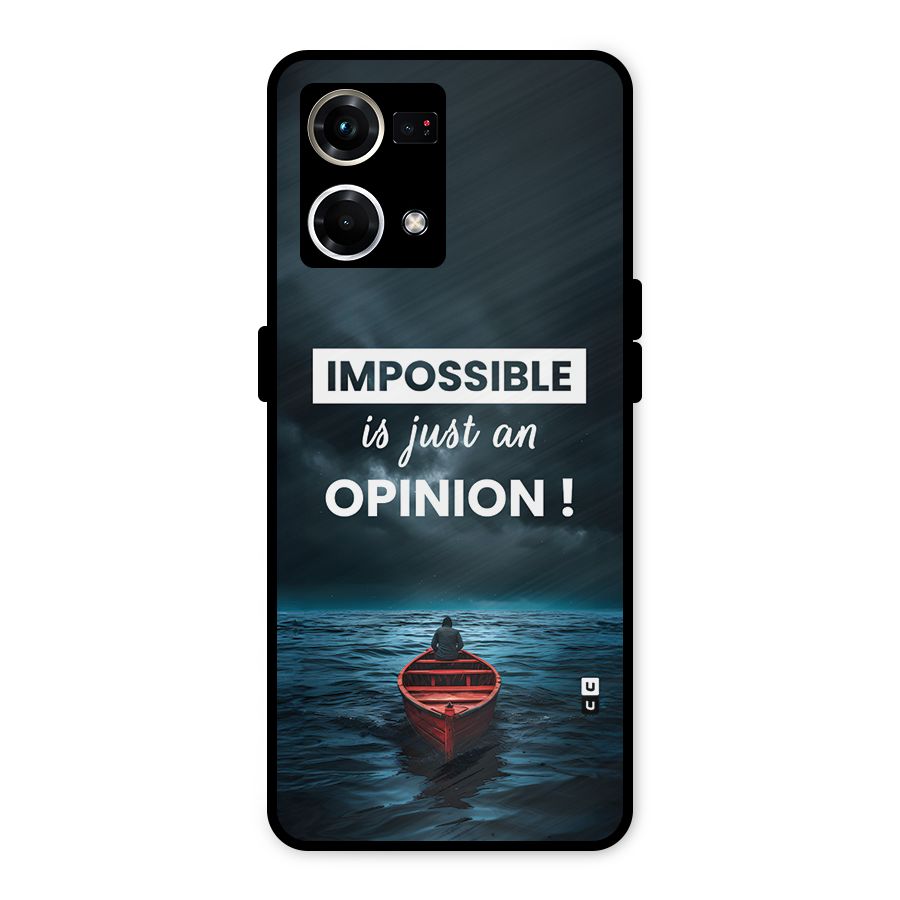 Just An Opinion Metal Back Case for Oppo F21s Pro 4G