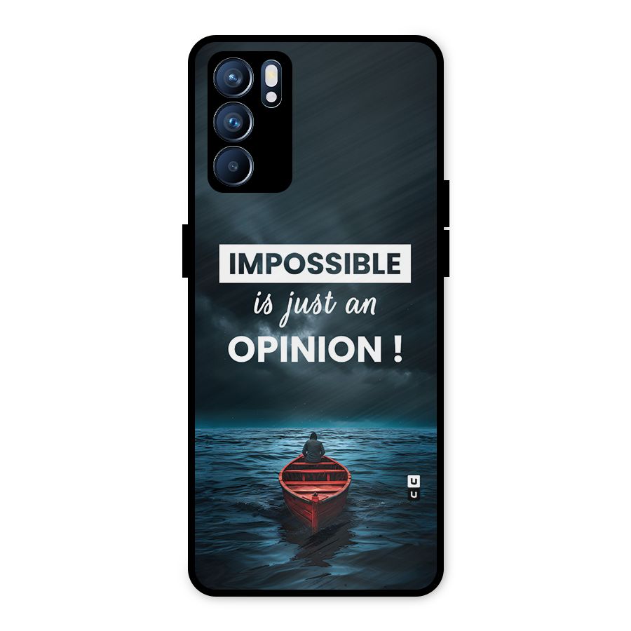 Just An Opinion Metal Back Case for Oppo Reno6 5G