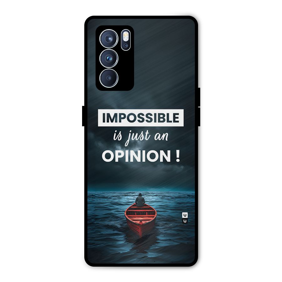 Just An Opinion Metal Back Case for Oppo Reno6 Pro 5G