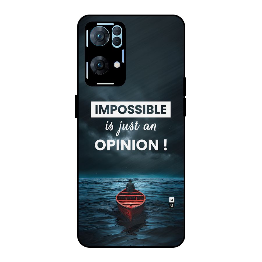 Just An Opinion Metal Back Case for Oppo Reno7 Pro 5G