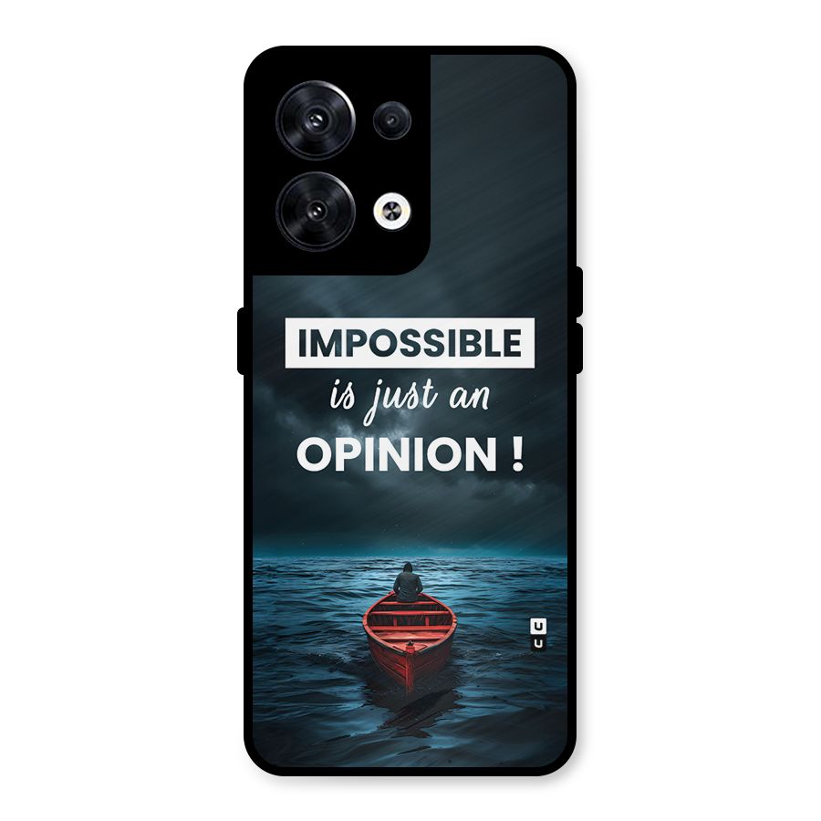 Just An Opinion Metal Back Case for Oppo Reno8 5G