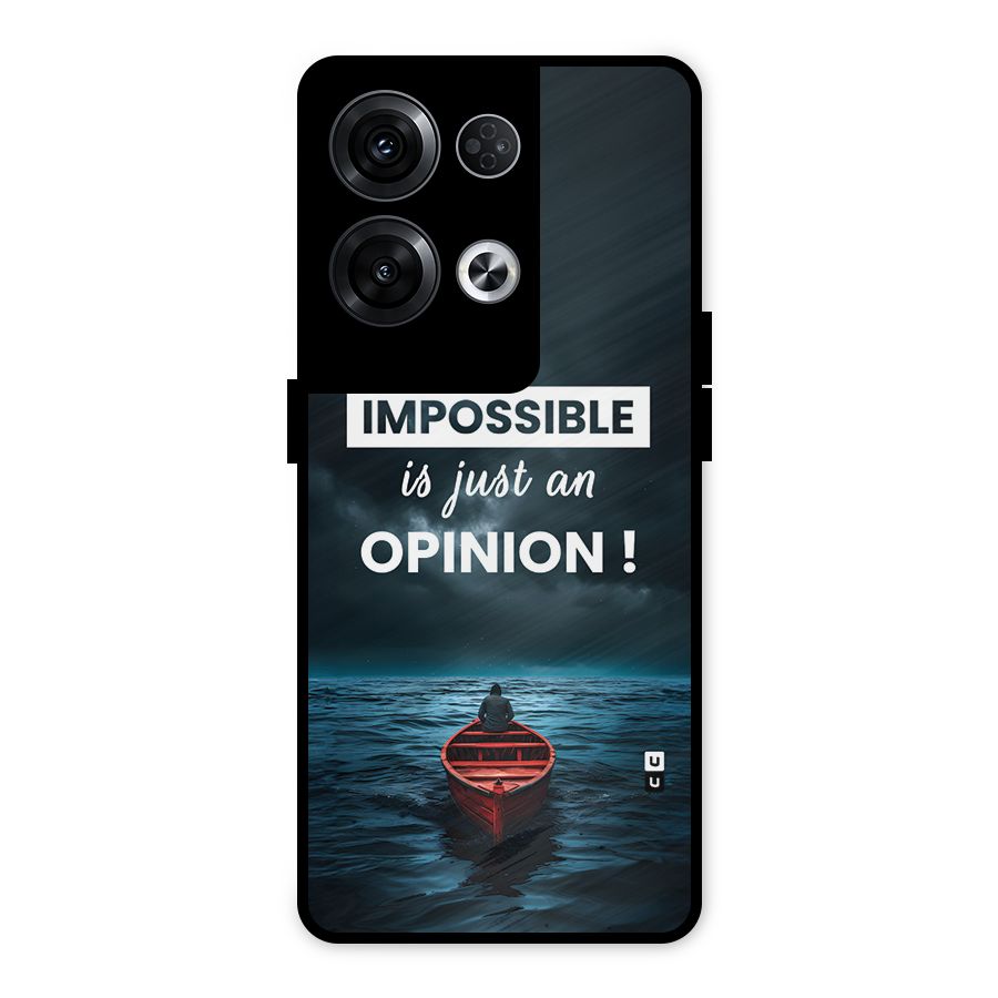 Just An Opinion Metal Back Case for Oppo Reno8 Pro 5G