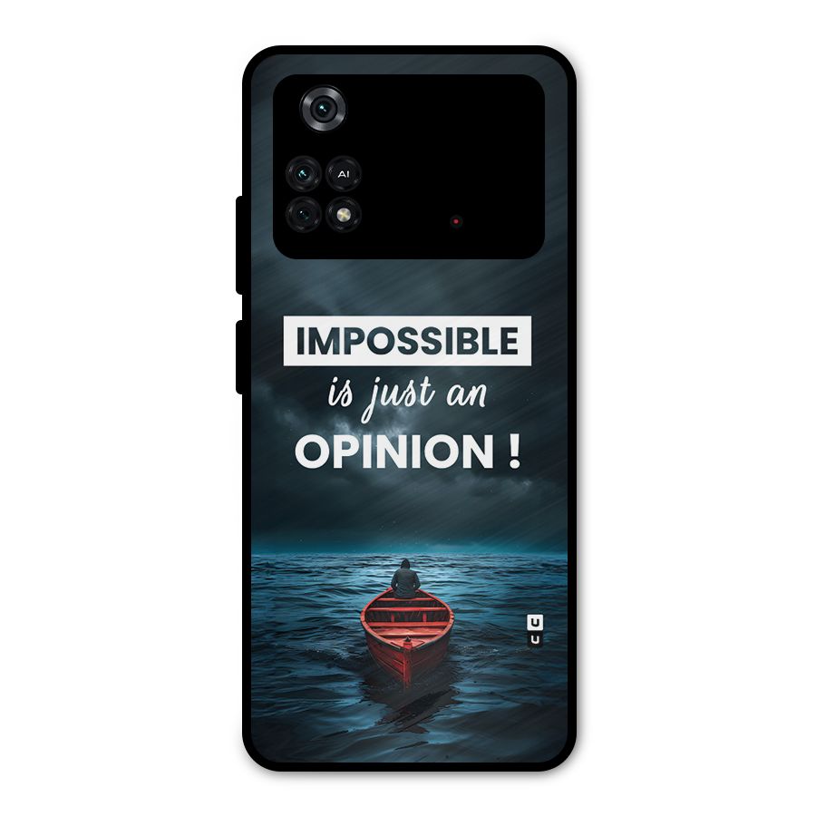 Just An Opinion Metal Back Case for Poco M4 Pro 4G