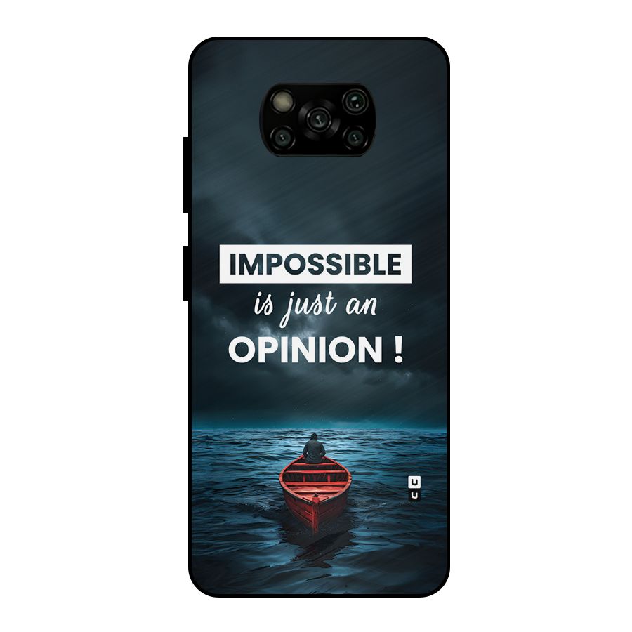 Just An Opinion Metal Back Case for Poco X3