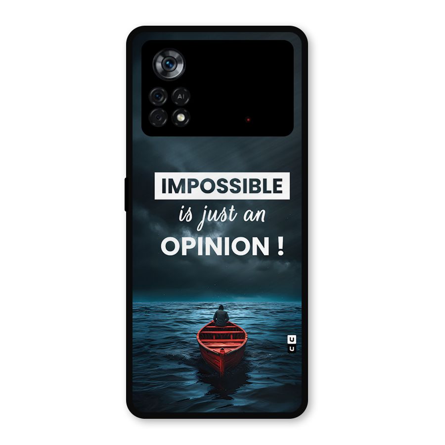 Just An Opinion Metal Back Case for Poco X4 Pro 5G
