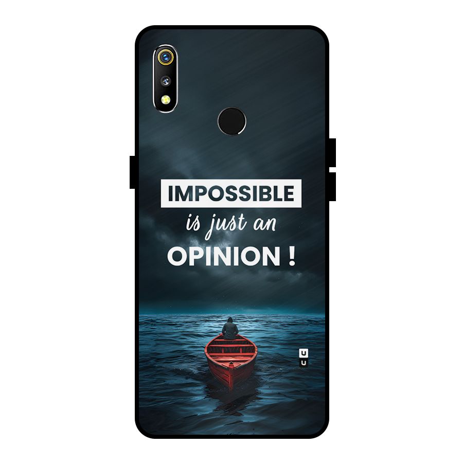 Just An Opinion Metal Back Case for Realme 3