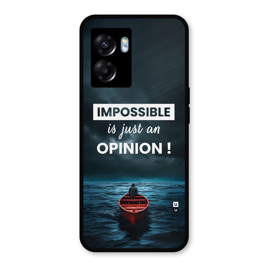 Just An Opinion Metal Back Case for Realme Narzo 50 5G