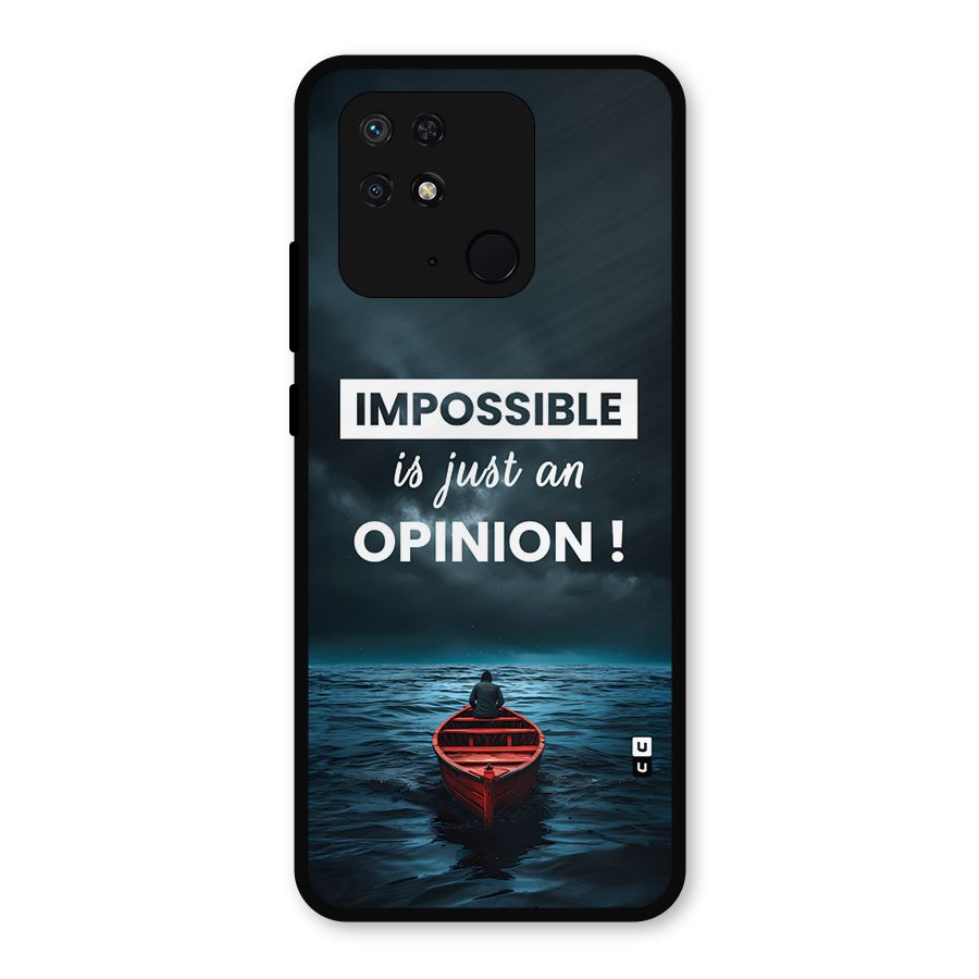 Just An Opinion Metal Back Case for Redmi 10 Power